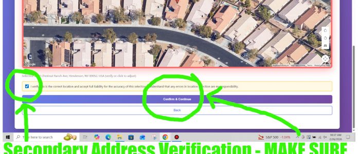 Second Address MAP Verification