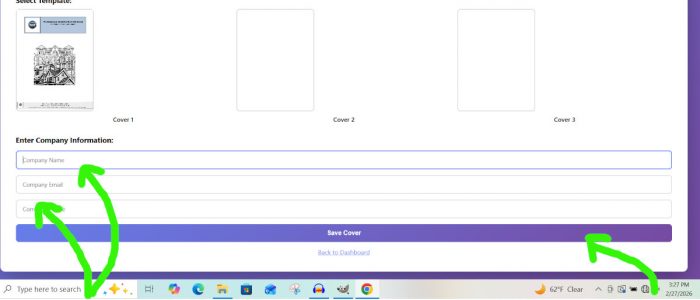 Entering Your Info/Company Info